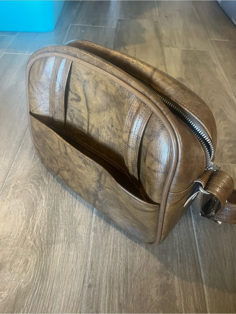 American luggage tan leather
